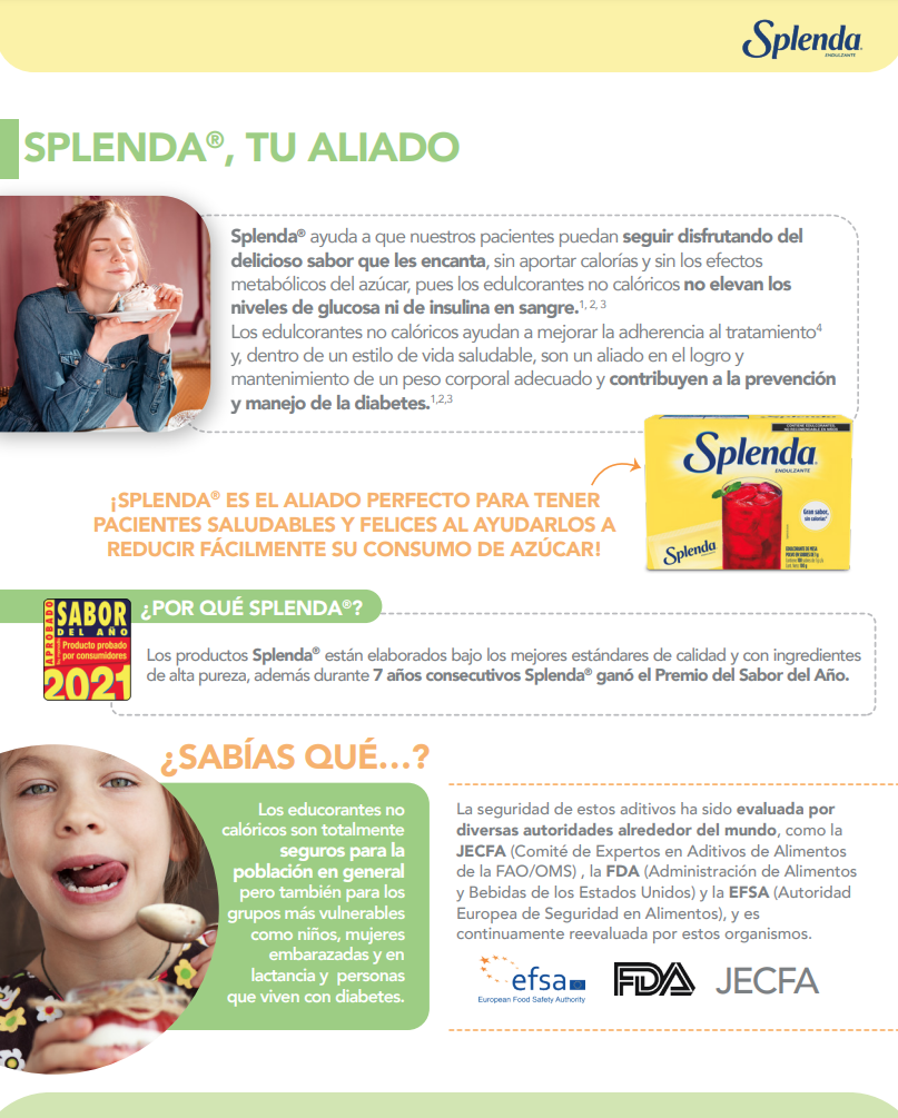 Splenda y sus efectos de los niveles de glucosa